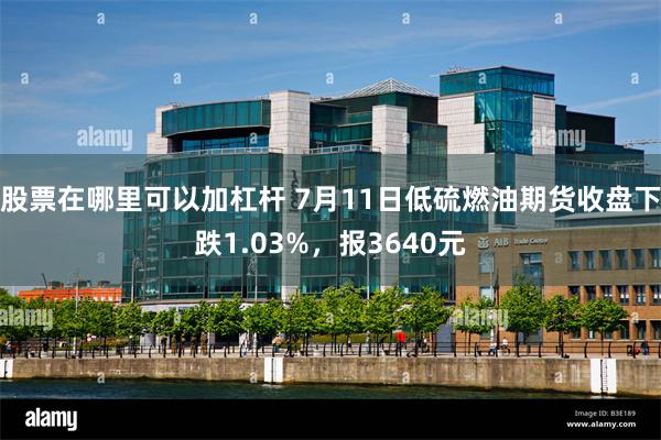 股票在哪里可以加杠杆 7月11日低硫燃油期货收盘下跌1.03%，报3640元