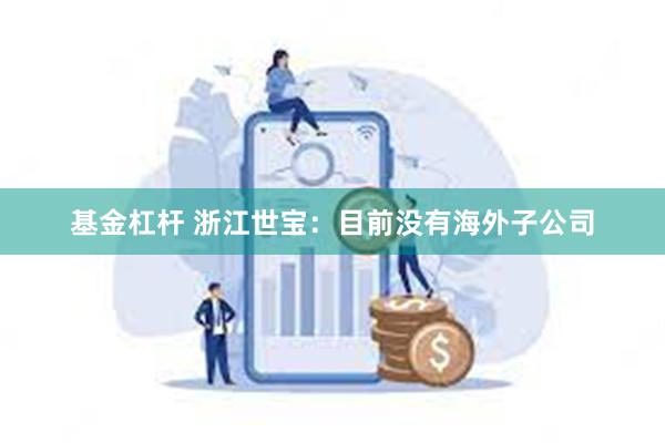基金杠杆 浙江世宝：目前没有海外子公司
